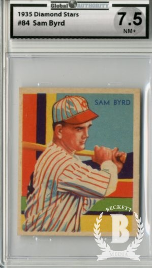 1934-36 Diamond Stars #84 Sam Byrd/35G, 35B, 36B