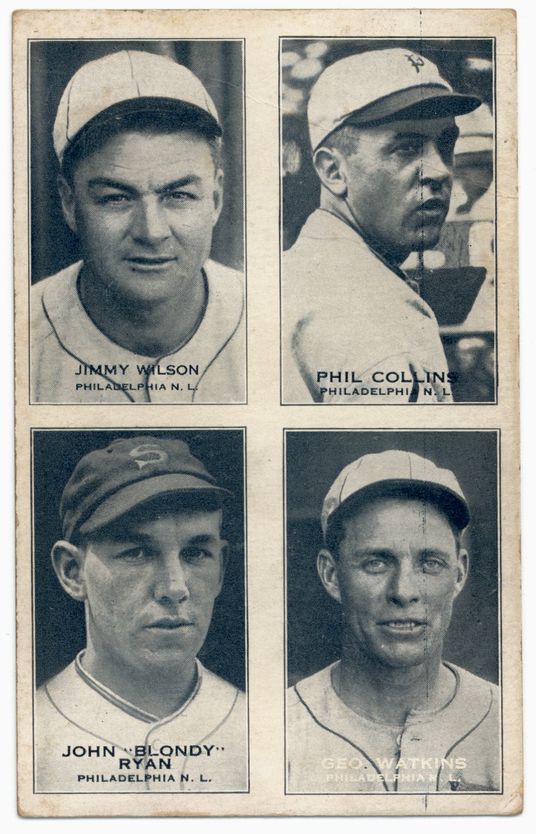 1935 Exhibits Four-in-One W463-5 #6 Philadelphia Phillies/Jimmy Wilson/Phil Collins/John Blondy Ryan/George Watkins