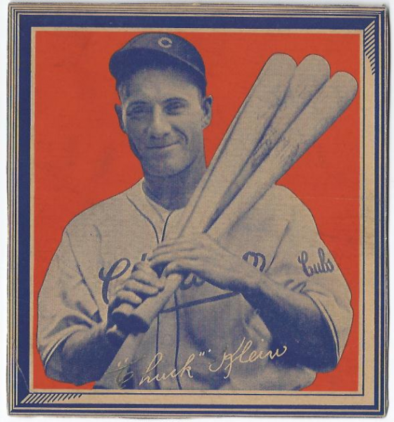 1935 Wheaties BB1 #18 Chuck Klein/with four bats