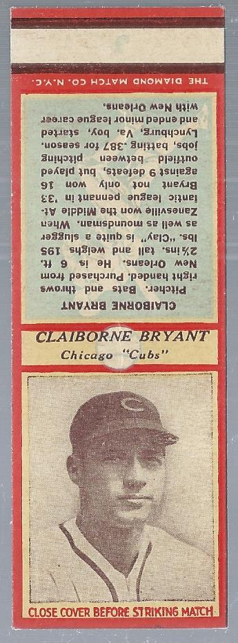 1935-36 Diamond Match Co. Series 3 Type 1 #19 Claiborne Bryant