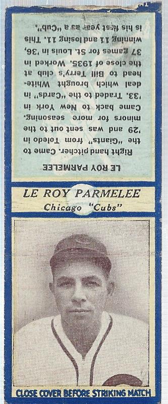 1936 Diamond Match Co. Series 3 Type 2 #19 LeRoy Parmelee