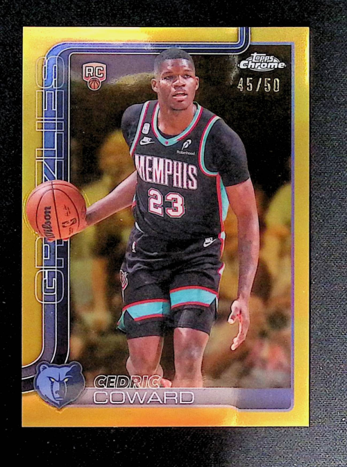 2025-26 Topps Chrome Update Gold Refractors #161 Cedric Coward