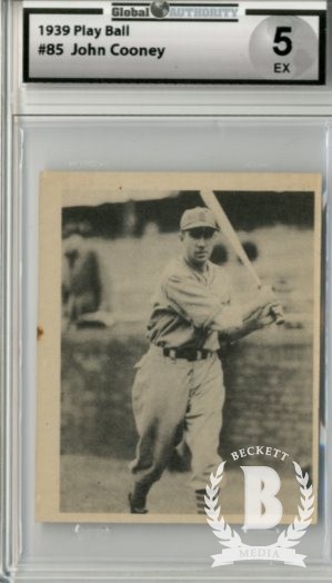 1939 Play Ball #85 Johnny Cooney RC