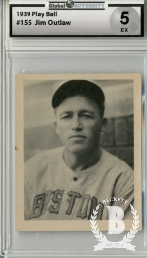 1939 Play Ball #155 Jimmy Outlaw RC
