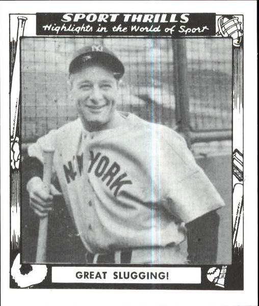 1948 Swell Sport Thrills #14 Great Slugging: Lou/Gehrig's Four/Homers