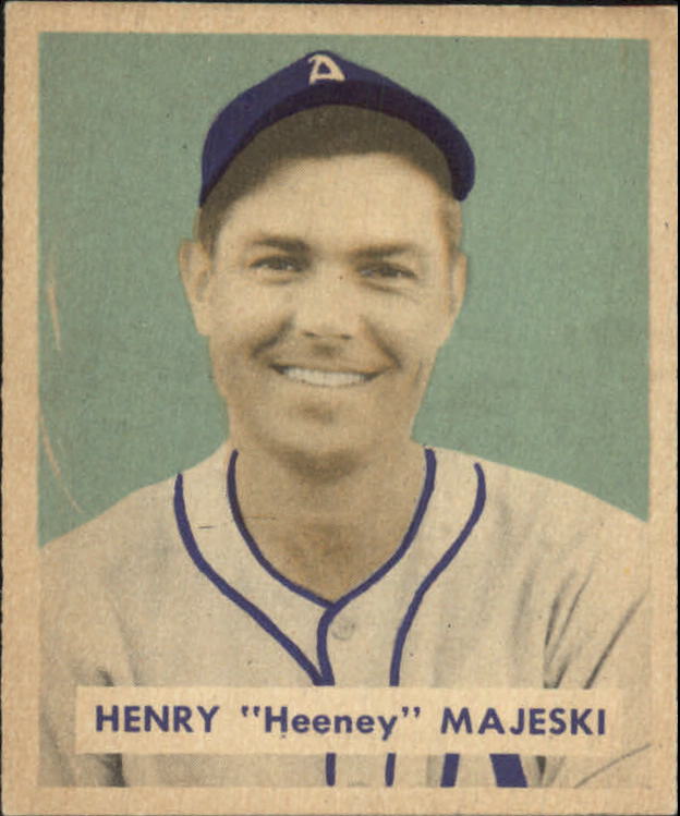1949 Bowman #127B Hank Majeski Print(player name in print on back)