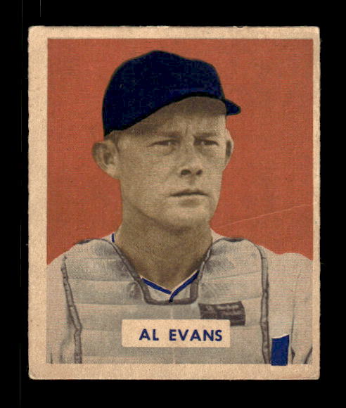 1949 Bowman #132A Al Evans Script RC(player name in script on back)