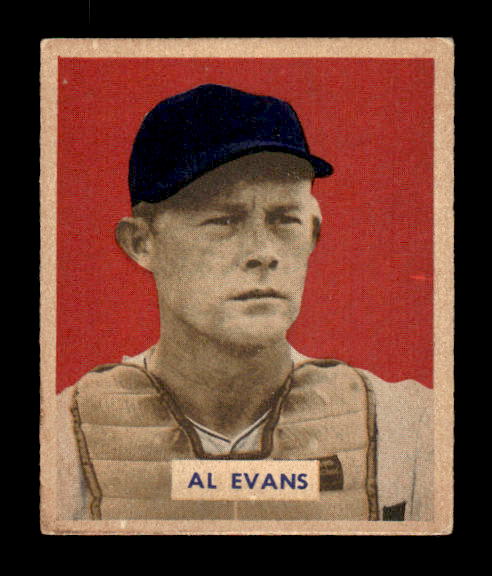 1949 Bowman #132B Al Evans Pint(player name in print on back)