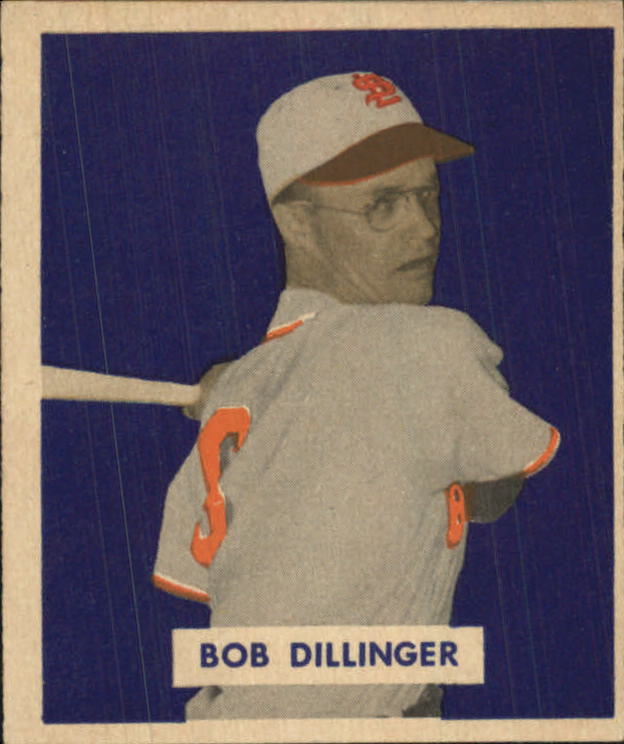 1949 Bowman #143A Bob Dillinger Script RC(player name in script on back)