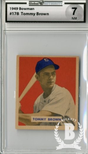 1949 Bowman #178 Tom Brown RC