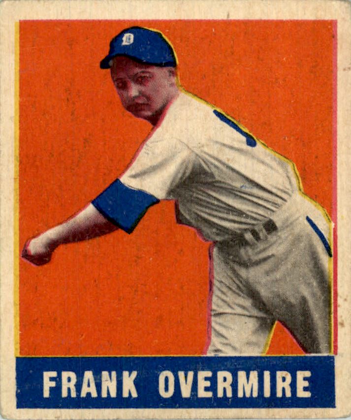 1949 Leaf #17 Frank Overmire RC
