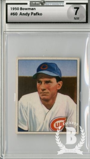 1950 Bowman #60 Andy Pafko back image