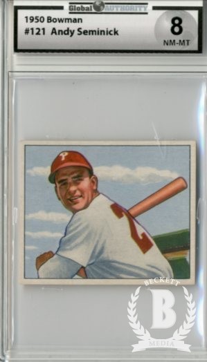 1950 Bowman #121 Andy Seminick