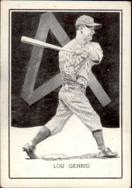 1950-56 Callahan HOF W576 #33 Lou Gehrig