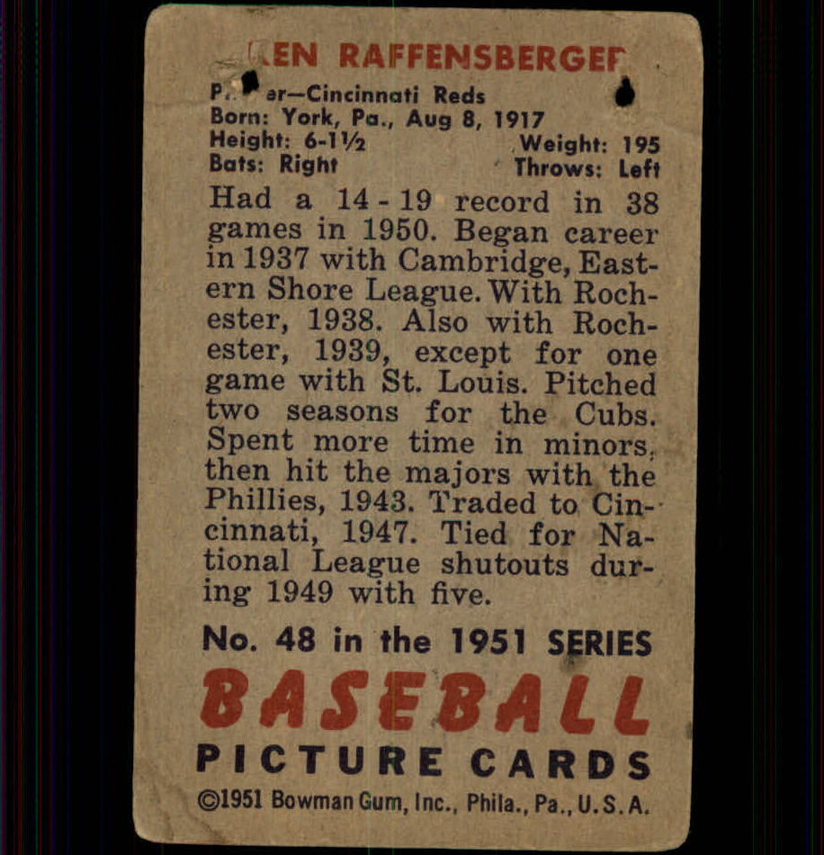 1951 BOWMAN BASEBALL ASSORTED SINGLES U-PICK