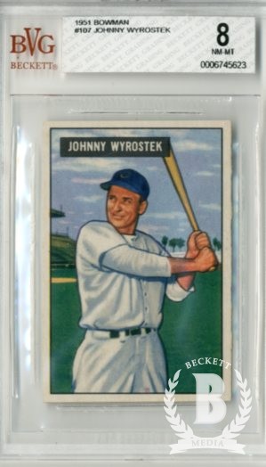 1951 Bowman #107 Johnny Wyrostek