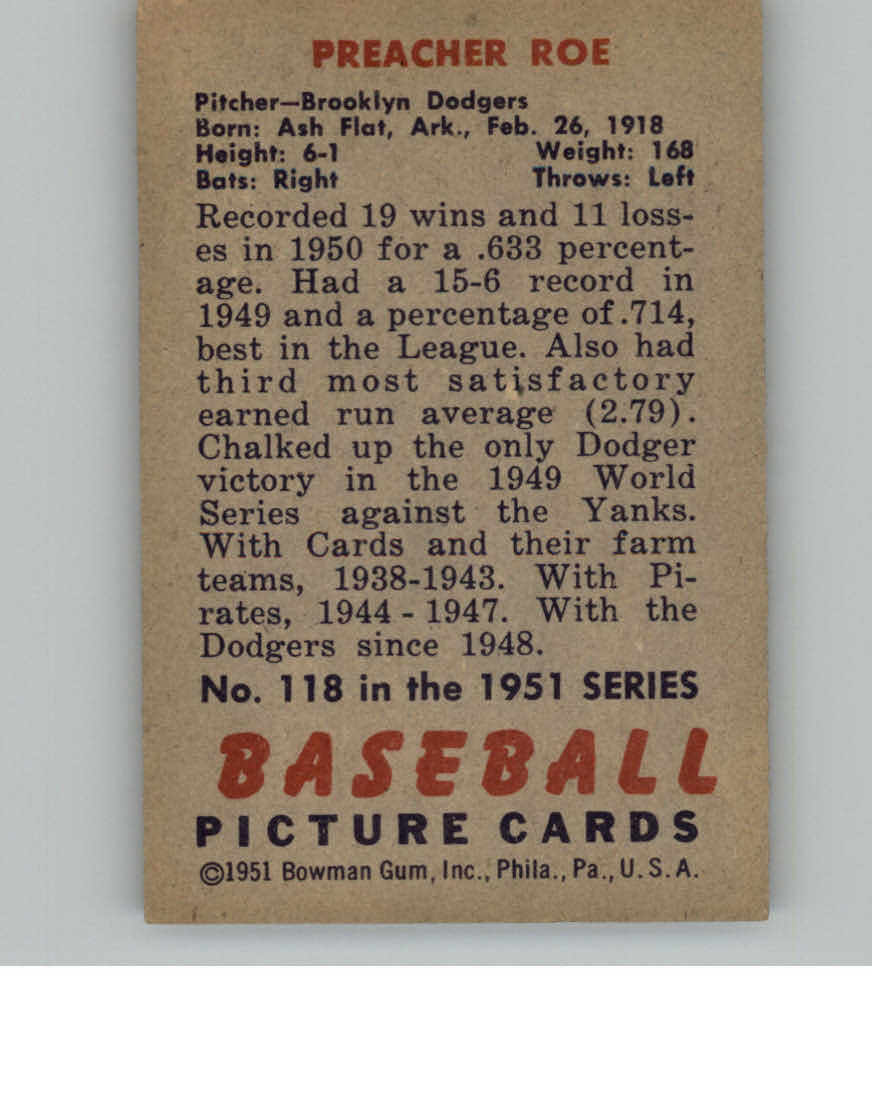 1951 BOWMAN BASEBALL ASSORTED SINGLES U-PICK