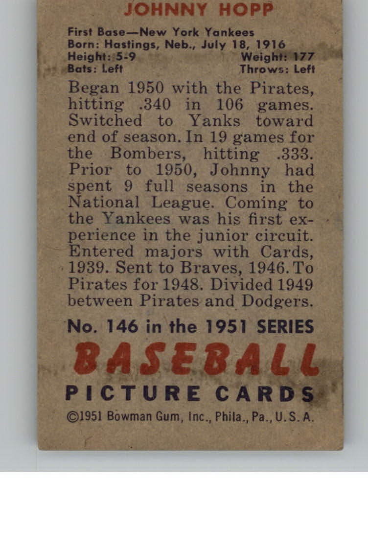 1951 BOWMAN BASEBALL ASSORTED SINGLES U-PICK