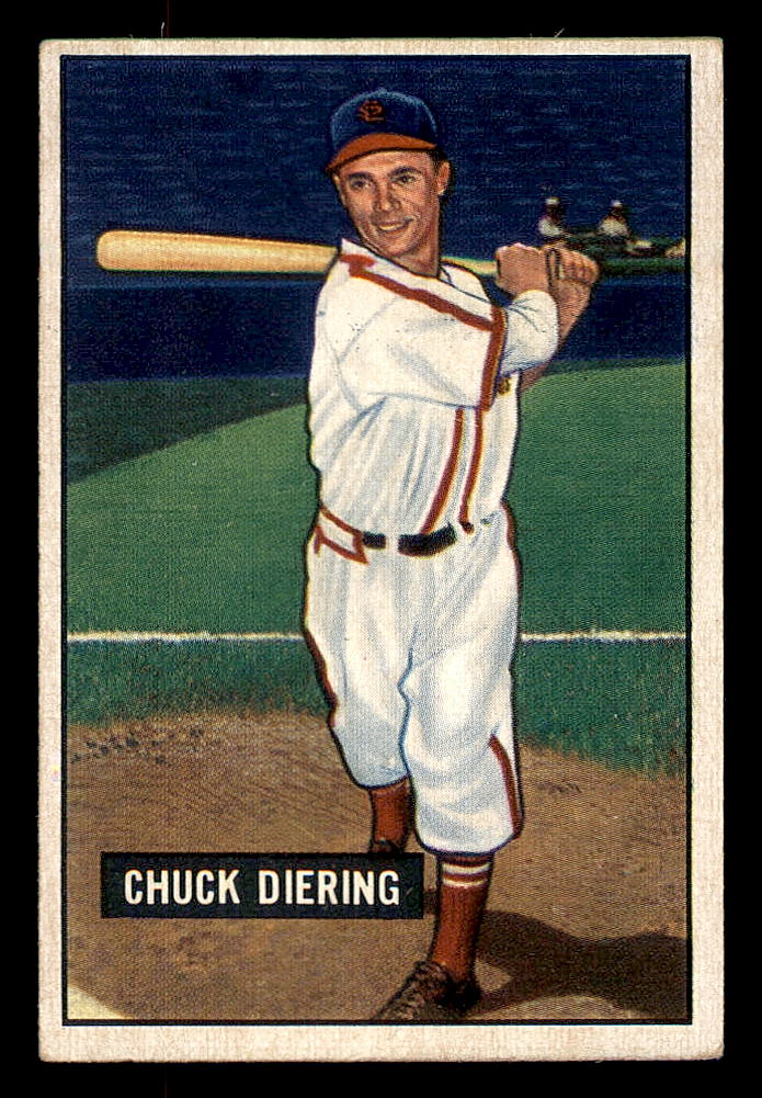 1951 Bowman #158 Chuck Diering