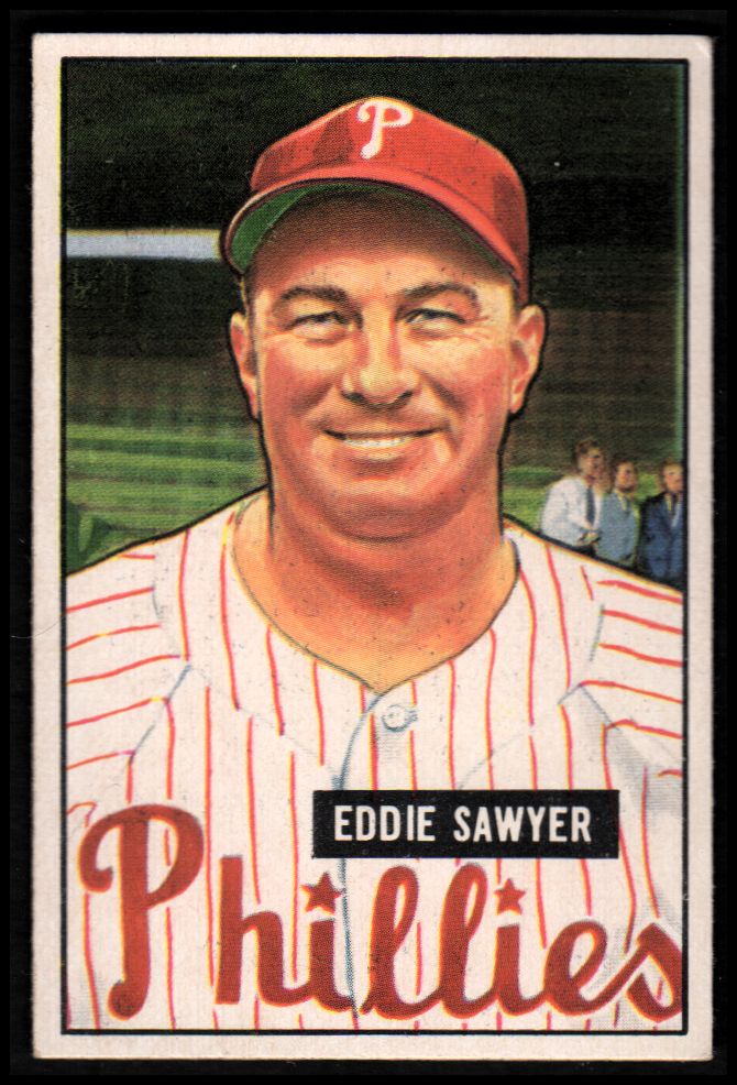 1951 Bowman #184 Eddie Sawyer MG