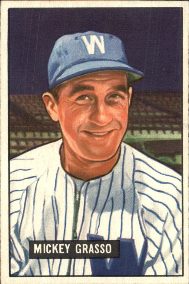 1951 Bowman #205 Mickey Grasso RC