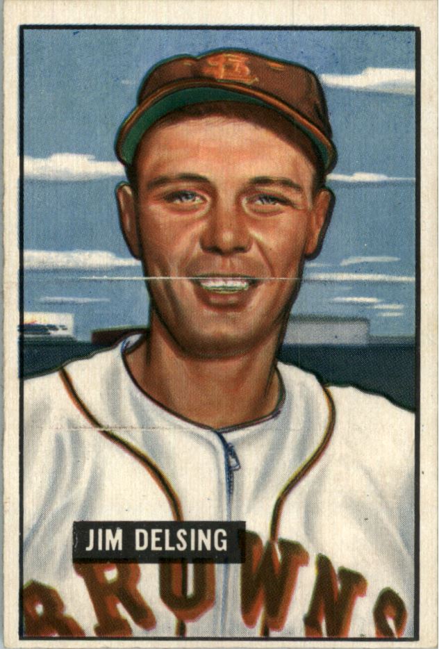 1951 Bowman #279 Jim Delsing RC