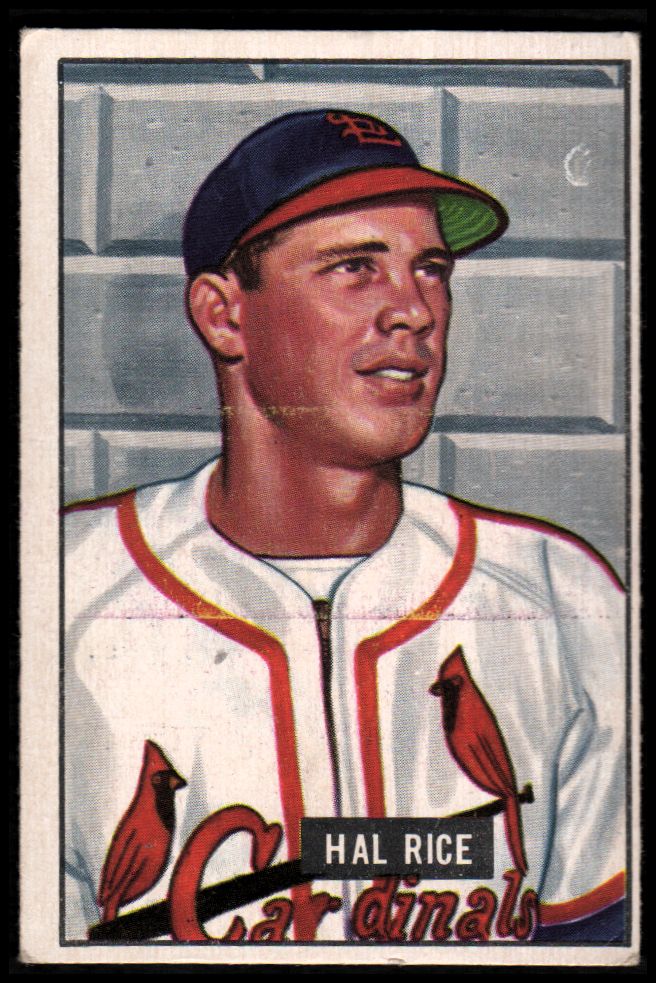 1951 Bowman #300 Hal Rice RC