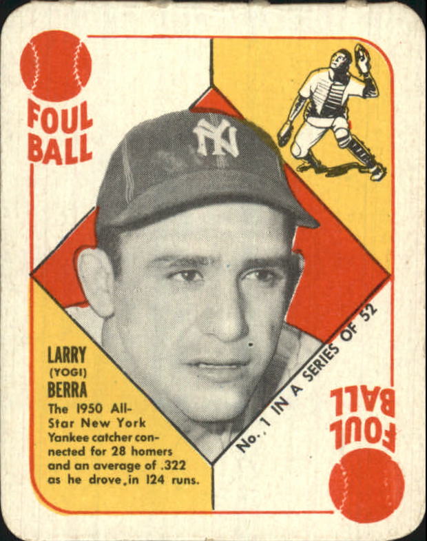 1951 Topps Red Backs #1 Yogi Berra