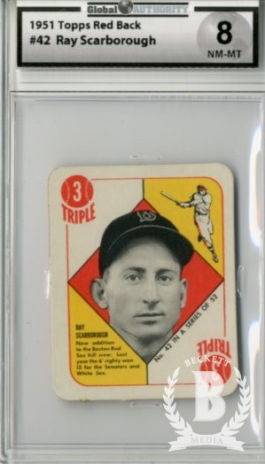 1951 Topps Red Backs #42 Ray Scarborough