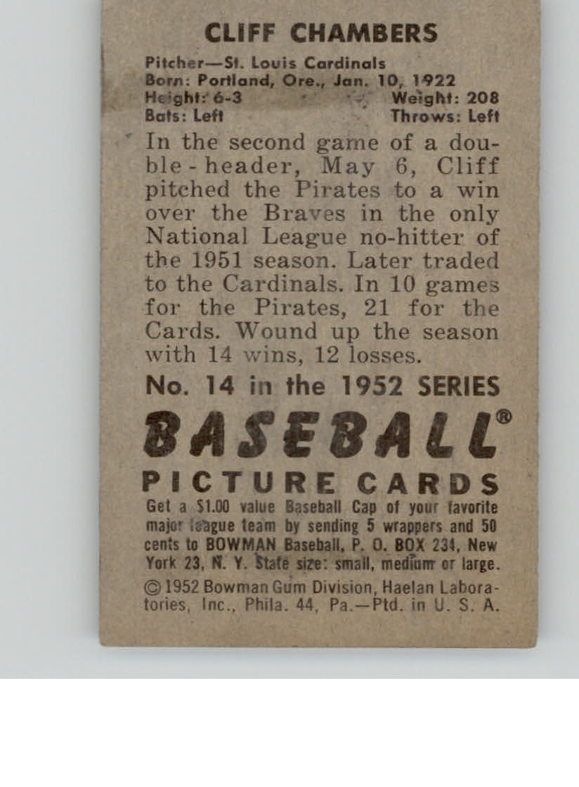 1952 BOWMAN BASEBALLL ASSORTED SINGLES U-PICK - Picture 7 of 81