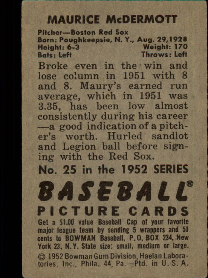 1952 BOWMAN BASEBALLL ASSORTED SINGLES U-PICK - Picture 13 of 81