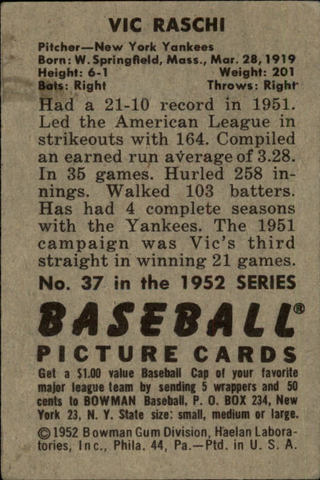 1952 BOWMAN BASEBALLL ASSORTED SINGLES U-PICK - Picture 17 of 81