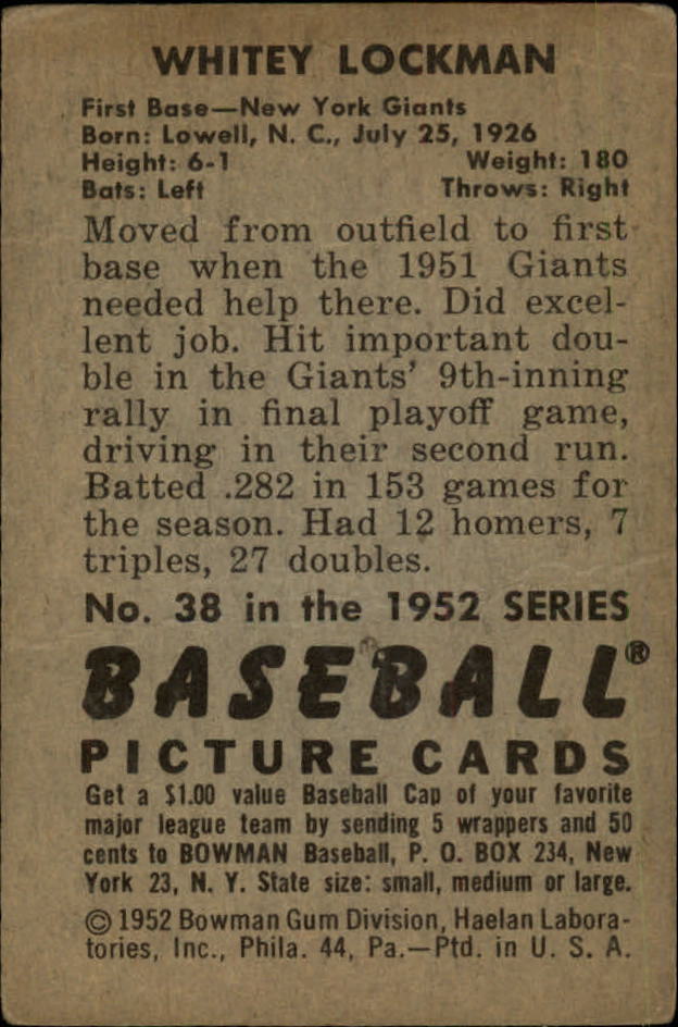 1952 BOWMAN BASEBALLL ASSORTED SINGLES U-PICK - Picture 19 of 81