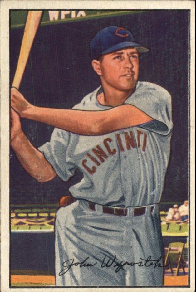 1952 Bowman #42 Johnny Wyrostek