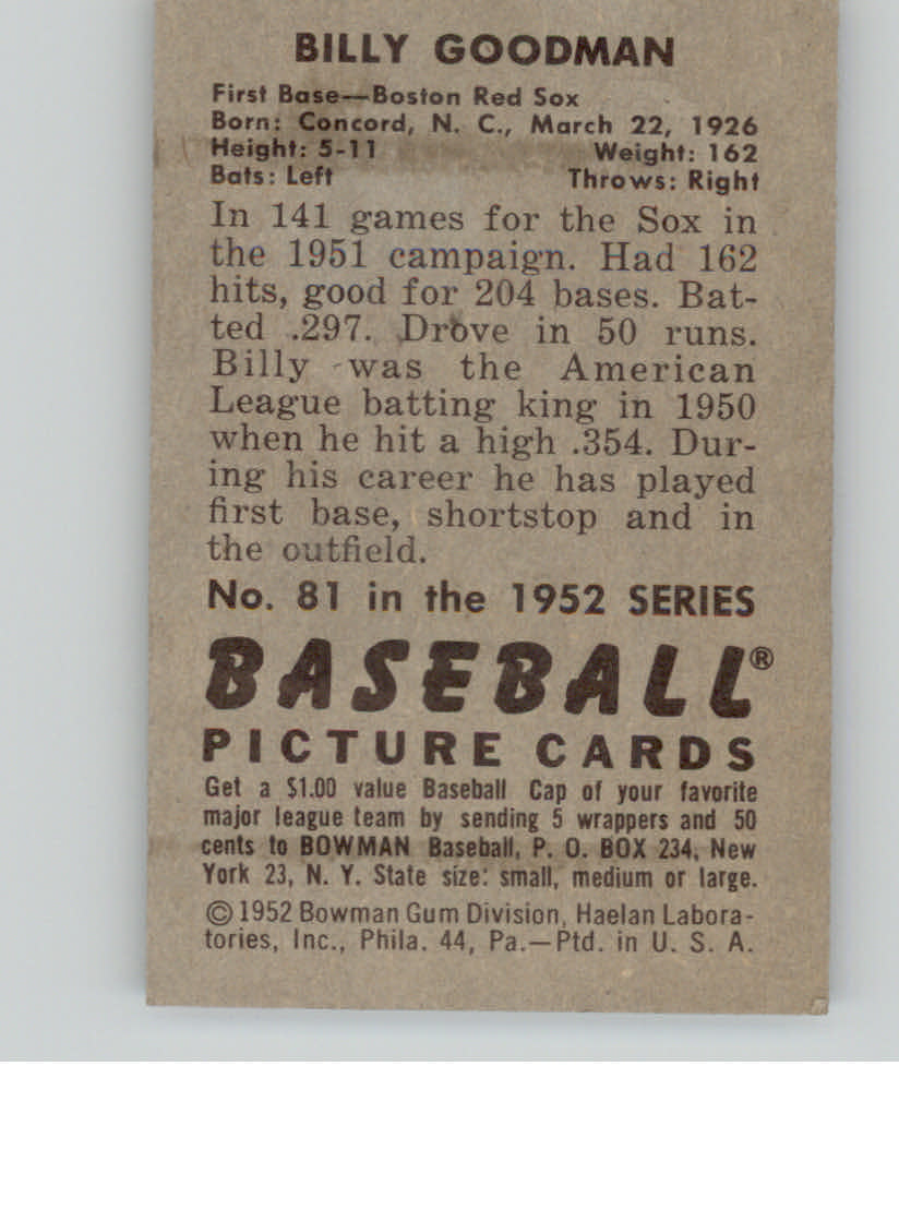 1952 BOWMAN BASEBALLL ASSORTED SINGLES U-PICK - Picture 33 of 81