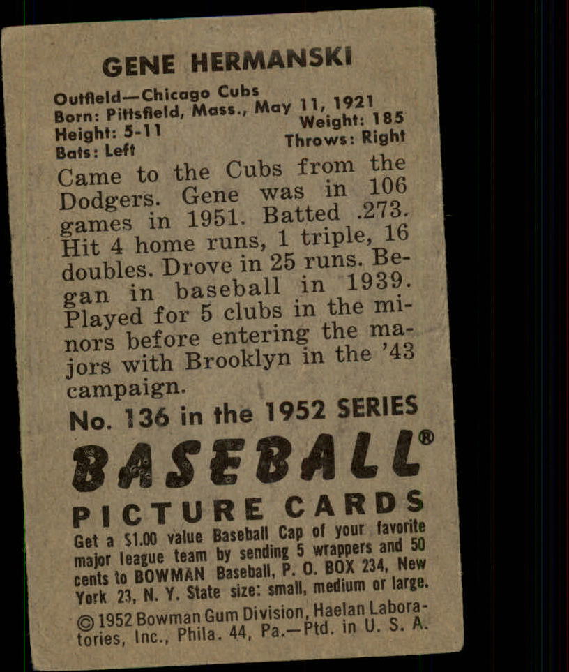 1952 BOWMAN BASEBALLL ASSORTED SINGLES U-PICK - Picture 51 of 81