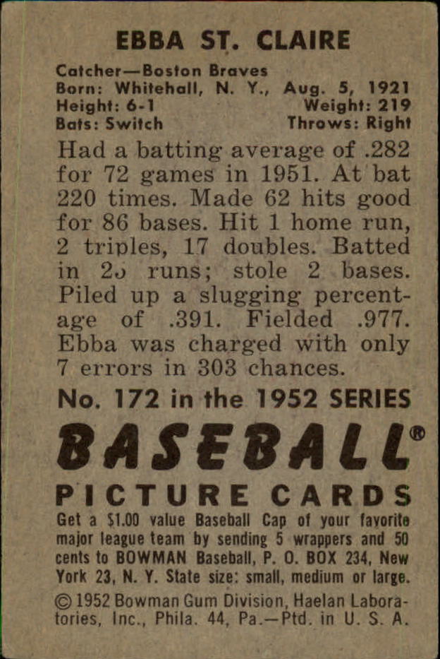 1952 BOWMAN BASEBALLL ASSORTED SINGLES U-PICK - Picture 59 of 81