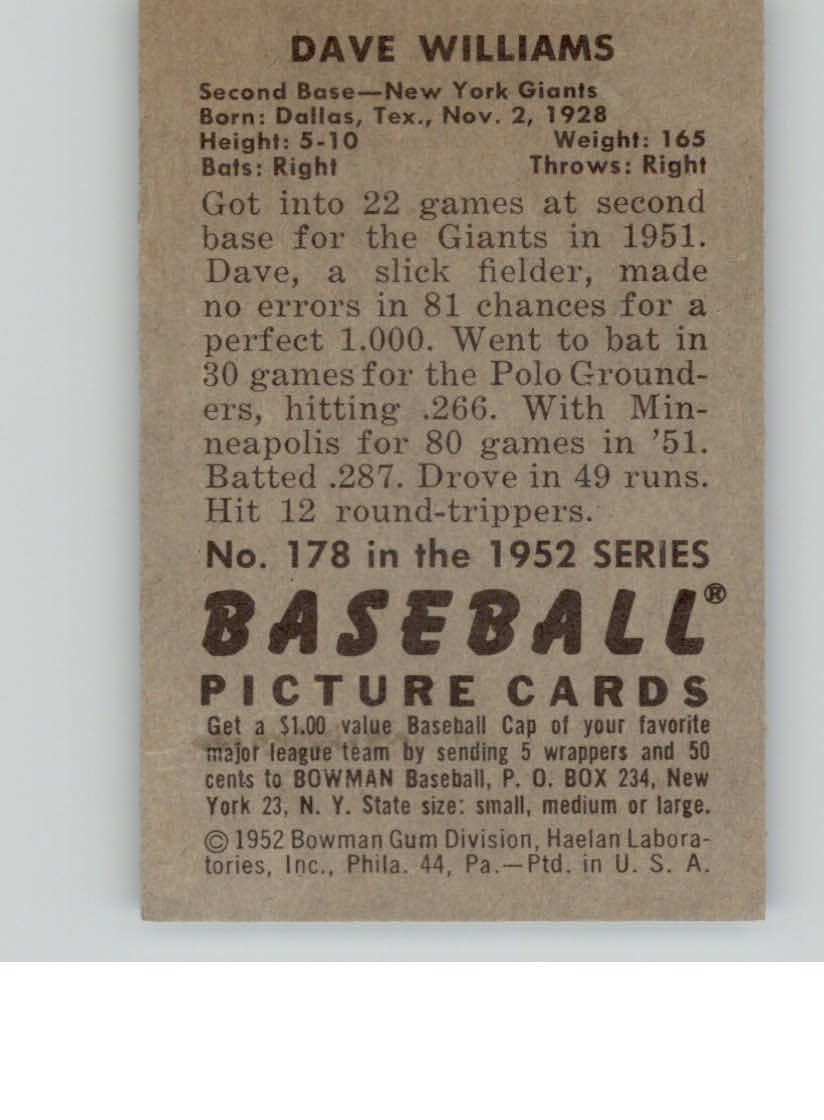 1952 BOWMAN BASEBALLL ASSORTED SINGLES U-PICK - Picture 63 of 81