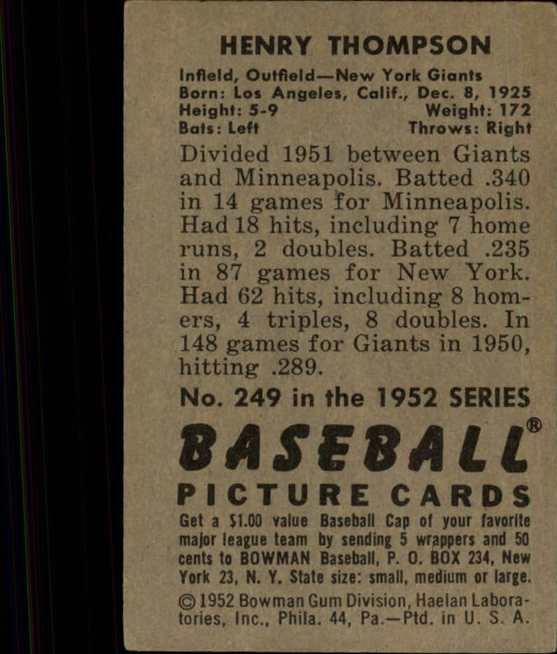 1952 BOWMAN BASEBALLL ASSORTED SINGLES U-PICK - Picture 79 of 81