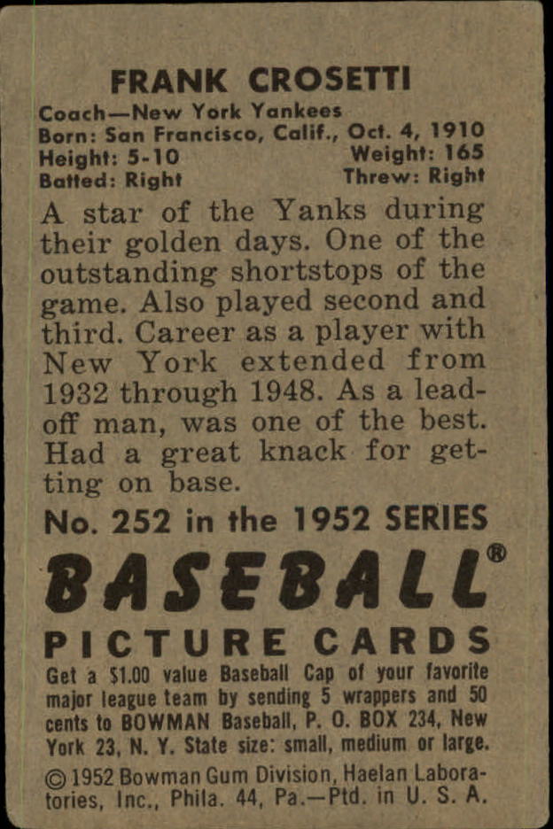 1952 BOWMAN BASEBALLL ASSORTED SINGLES U-PICK - Picture 81 of 81