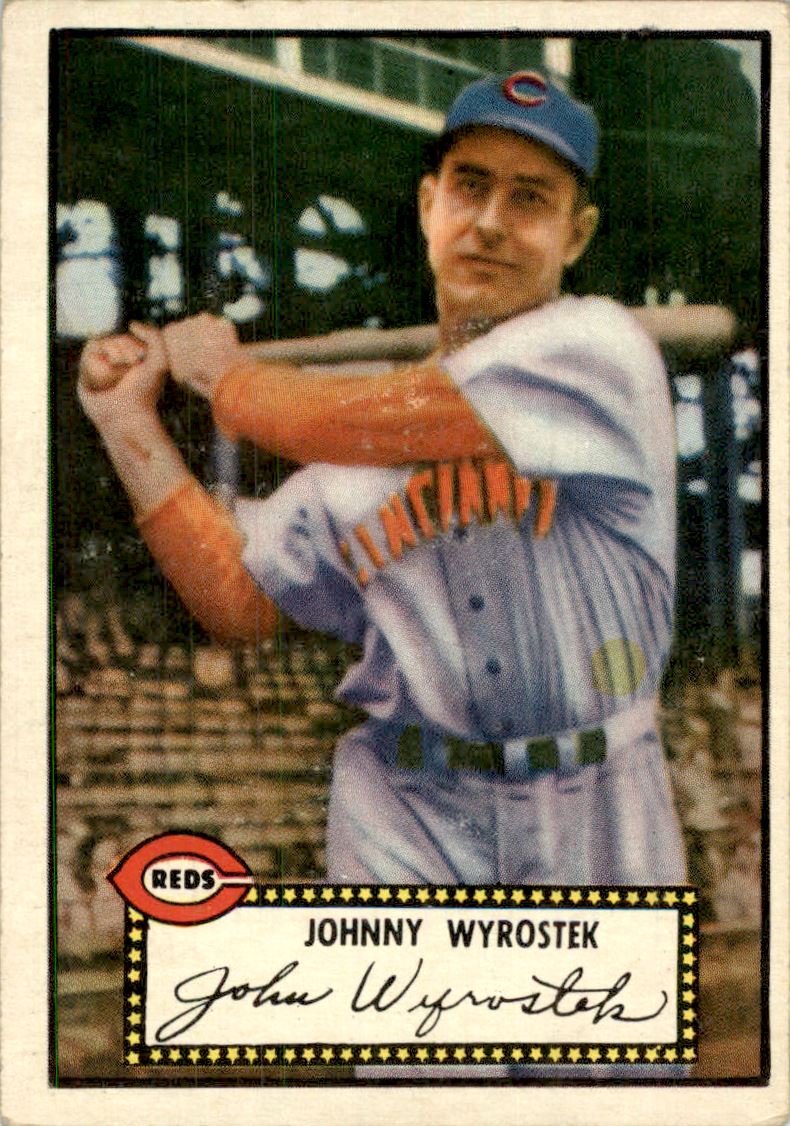 1952 Topps #13A Johnny Wyrostek Black