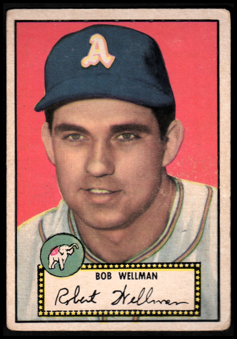 1952 Topps #41A Bob Wellman Black RC