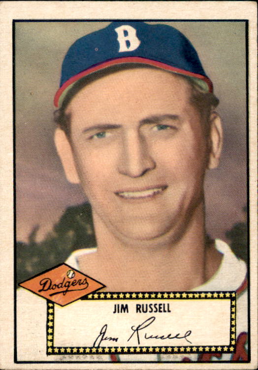 1952 Topps #51A Jim Russell Black