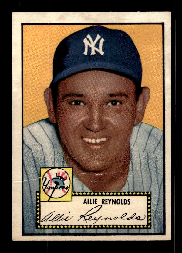 1952 Topps #67A Allie Reynolds Black