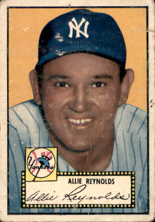 1952 Topps #67A Allie Reynolds Black