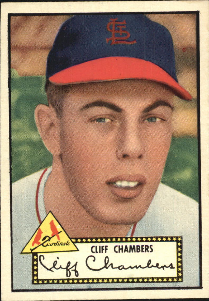1952 Topps #68A Cliff Chambers Black
