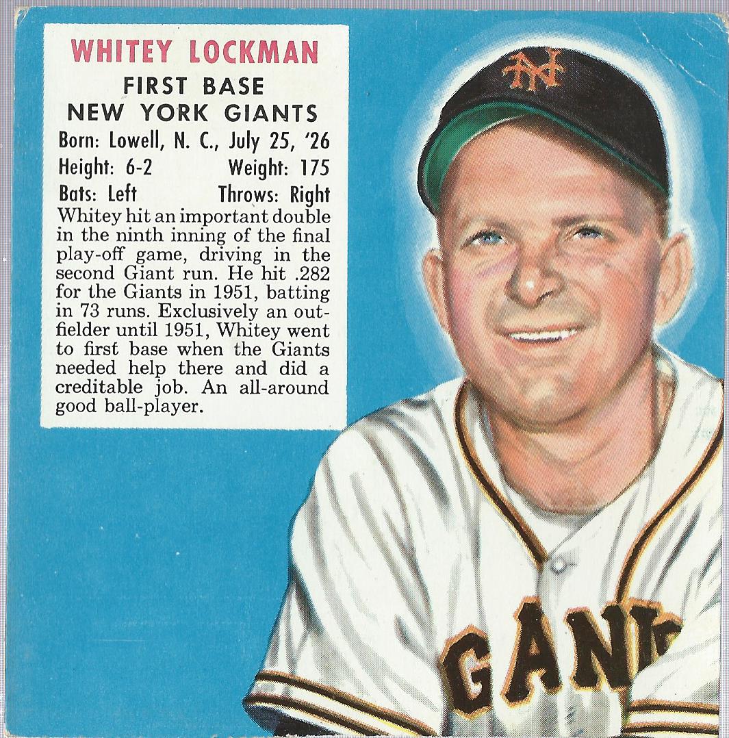 1952 Red Man #NL13 Whitey Lockman