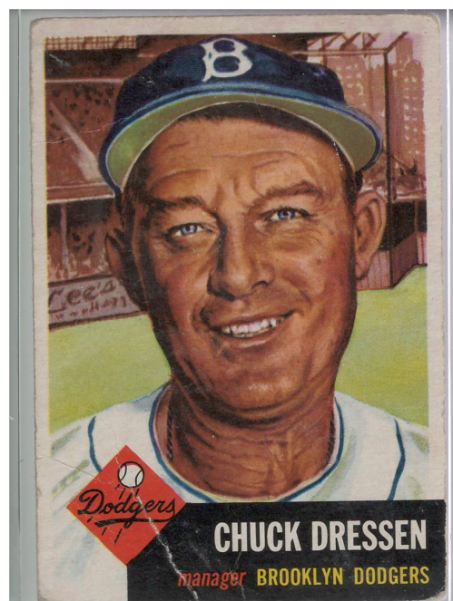 1953 Topps #50 Chuck Dressen MG DP