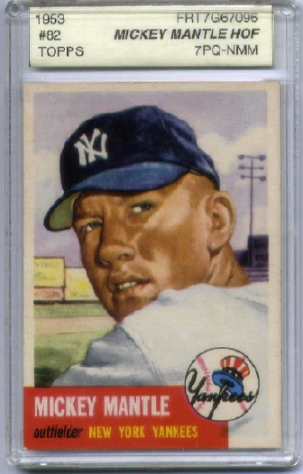 1953 Topps #82 Mickey Mantle