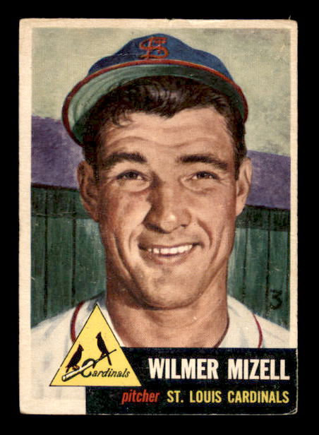 1953 Topps #128 Wilmer Mizell DP/Inconsistent design,/logo on front with/black birds